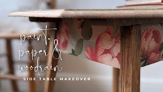 Vintage Charm Makeover: Chalk paint & floral decoupage DIY