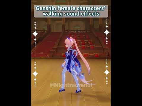 Genshin female characters' walking sound effects #duetnightabyss #zhongli #genshinimpact