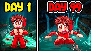 Surviving 100 Days in a Sewer (Roblox)