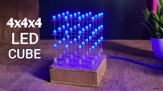 Making 4x4x4 LED Cube with Arduino | Ashwinprojects