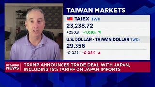 Japan's US trade deal doesn't seem great, Taiwan is a potential negative surprise for the markets