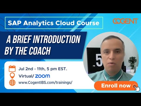 SAP Analytics Cloud Course - Introduction by the Coach