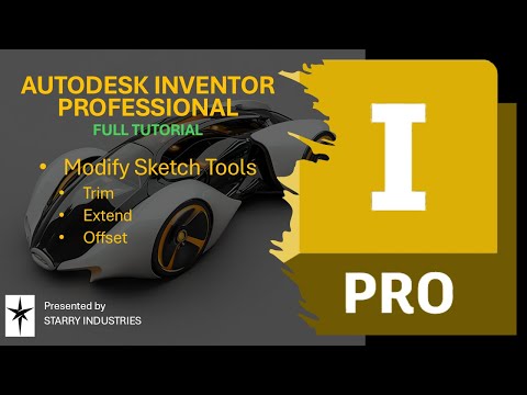18 - Trim - Extend - Offset | Modify a Sketch | Autodesk Inventor Professional Tutorial