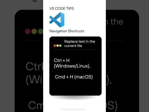 Replace text in the current file | VS Code Tips and Tricks