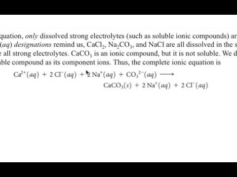 Writing A Net Ionic Equations