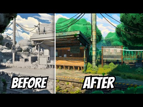 How to Create Ghibli-Inspired 3D Environments - Scene Breakdown