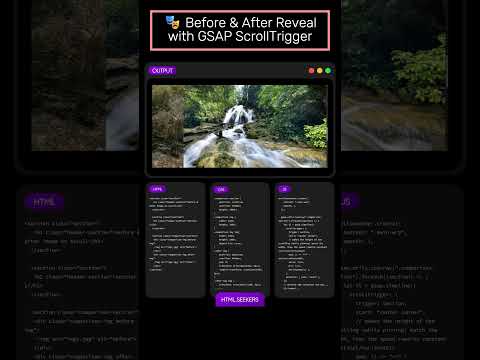 Before & After Reveal with GSAP ScrollTrigger #html5 #css3 #webdesign