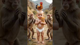 #monkey #babydance #cutebaby #funnyanimals #trending #dancevideo #funnyvideo #viraldance #806