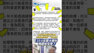 25:0反罷大勝利 韓國瑜發聲了 #shorts