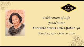 Cota Deles-Yabut '48 Final Rites