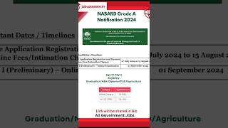 📌 NABARD Grade A Notification out 2024..#bank #nabard #shortsvideo #ibps #exam #viralvideo