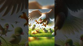 Beautiful story of a Duck 🦆 and Hen 🐓#viralshort #animalstories #youtubeshorts #cartoon #trending