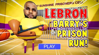 NEW Lebron Barry's Prison Run! 🤣💀 | Roblox First Person Obby Escape Jumpscare