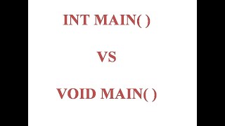 Difference between int main() and void main() #c #shorts # main # function