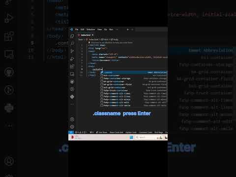 HTML shortcuts in vscode #html #vscode #coding #coderroot
