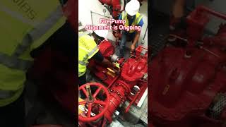 Fire Pump Alignment is Ongoing | Fire Pump Testing | Fire Fighting pump testing, #firefighter #mep