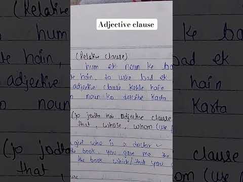 adjective clause #boards2025 #clauses #grammarnotes #notes #easy #humanities #grammartips #grammar