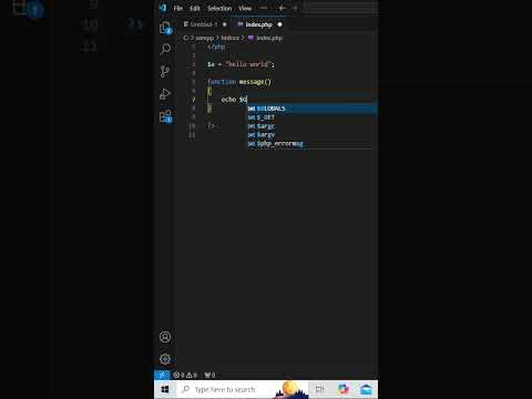 $GLOBALS variable in php #shorts #development #php #viralshorts