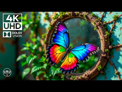 Wings of Melody 4K 🦋🎶 | Relaxing Piano & Insect Flight in a Serene Garden Scene