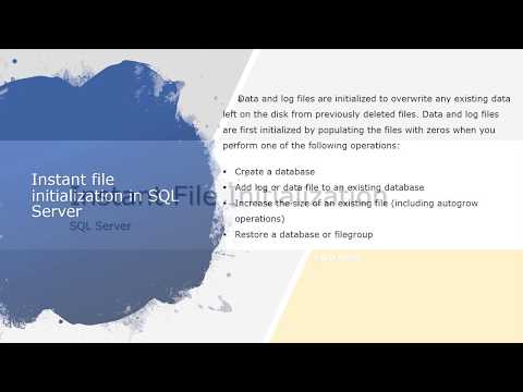 Instant file Initialization  - SQL Server #sqlserverdba