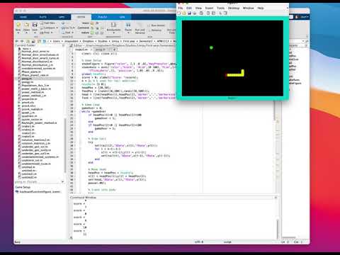 Very simple Snake game in Matlab/Octave