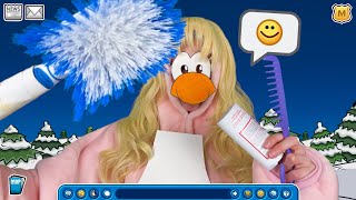 ASMR Club Penguin gives you a MAKEOVER 🫧 for your 1st day at WORK 💰🍕