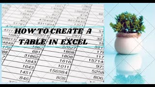 HOW TO CREATE A TABLE IN EXCEL URDU/HINDI. A COMPLETE PROCESS TO CREATE A TABLE IN EXCEL
