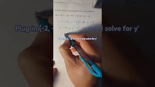 Tangent slope of a point - implicit differentiation #math #calculus #derivatives #differentiation