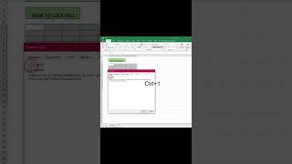 How To Lock Cell #exceltech  #excel #shorts  #excel #exceltips #exceltutorial