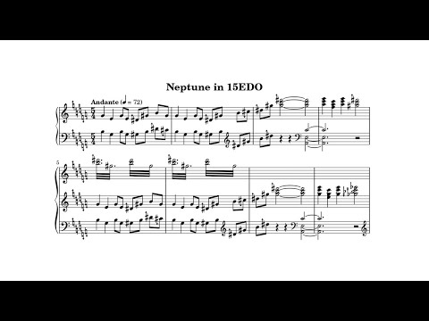15平均律でホルストの「海王星」(Holst's "Neptune" arranged in 15EDO)