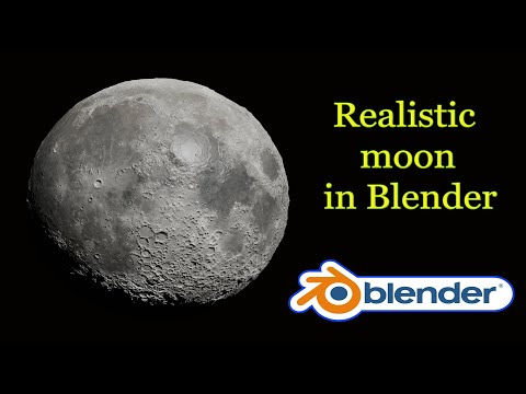 Realistic Moon in Blender || 3D Moon ||
