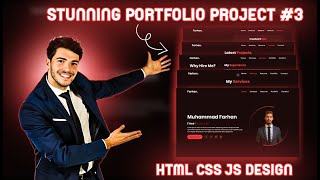 🔥 Responsive Portfolio Website Using HTML, CSS & JavaScript | Portfolio Design Project 3