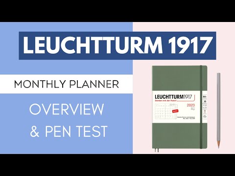Leuchtturm 1917 MONTHLY PLANNER & Notebook OVERVIEW AND PEN TEST
