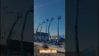 Cathaylift 10～22m 60ft 600lbs towable spider boom lift spider cherry picker #cathaylift #boomlift