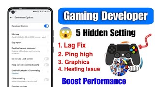 Developer Options Settings For Gaming | How To Use Developer Option In Android For Gaming |5 Setting