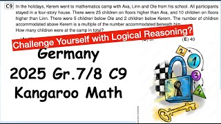 Kangaroo Math 2025 (Germany): C9, Level 7/8 #brainteaser #brainsport #math for children