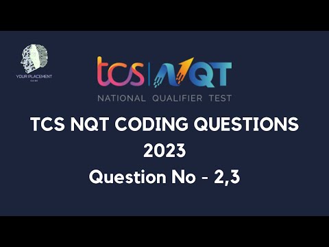 TCS NQT 2023 coding questions. Assured Questions for TCS NQT . Lecture - 2. #tcsnqt2023