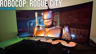 RoboCop: Rogue City Looks AMAZING on a 4k LG 45" UltraWide OLED | BEST Gaming Monitor w/ RTX HDR