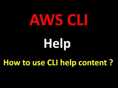 AWS CLI Help | Access help content of AWS CLI | How to use help ?