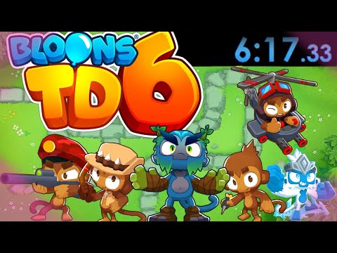 Speedrunning Bloons TD6 Monkey Meadow Easy #speedrun #bloonstd6