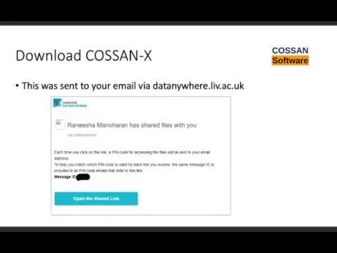 Getting the Software - COSSAN-X