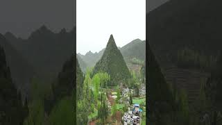 神奇的贵州文笔山峰，大自然的鬼斧神工，孤峰独立，雄伟壮观，山下还曾出过状元！#大自然的鬼斧神工 #自然奇观 #神奇的大自然 #贵州 #旅行大玩家   #旅游