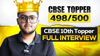 CBSE Class 10 Topper 2025 - Gurnoor 498/500 | Did He Study 12 Hours a Day? Full Interview