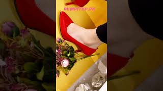pumpitup red shiny pump article: 51  #shoes #pumpsheels #pumpitup #heels #ladiesshoes #onlineshoping