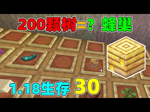 Minecraft：1.18 survival 30 in order to get the hive, I planted 200 trees