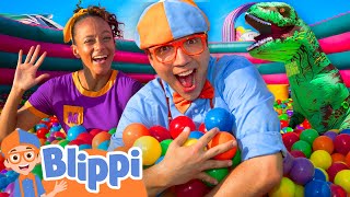 Blippi's EPIC Ball Pit Challenge! 🌈 Starting with Just ONE Ball! | Educational Videos for Kids