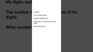 Can You Crack This 2-Digit Number Puzzle? 🤯 #Shorts