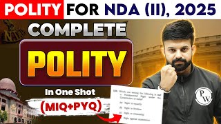 NDA Polity: Polity in One Shot | Polity For NDA | NDA (II) Shakti 2025 | NDA 2 2025 | Defence Wallah