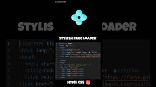 Page Loader Using Html Css 😍  #shorts #html