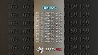 Tell me where 159? | Math Puzzle #shorts #different #puzzles #opticalillusion